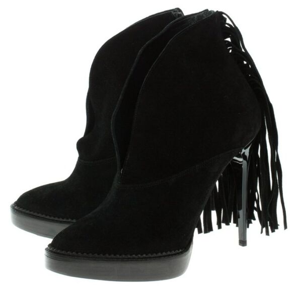 Burberry Nadie suede ankle fringe boots - Picture 8 of 16